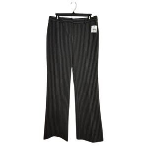 AMANDA & CHELSEA NWT $110 Ari Charcoal Gray Pinstripe Wide Leg Pants